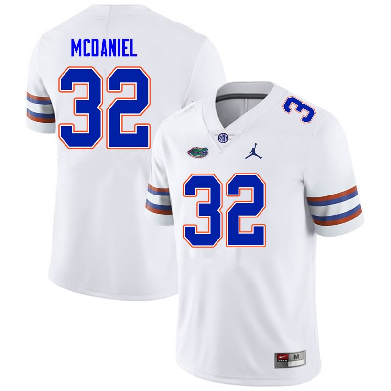 NCAA Florida Gators Mordecai McDaniel Men's #32 Nike White Stitched Authentic College Football Jersey GOW1064AW